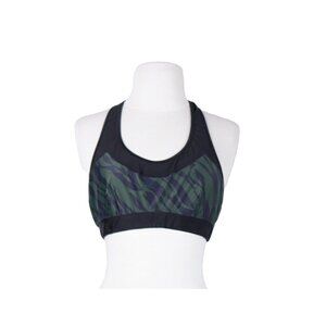 The Upside Women's 8 Green Blue Sports Bra Camo Casual Racerback Athletic Top